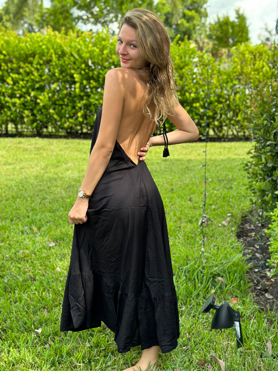 High Neck Backless Dress – K&K Bohemian