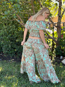 Off the Shoulder Pants Set