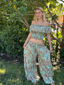 Off the Shoulder Pants Set