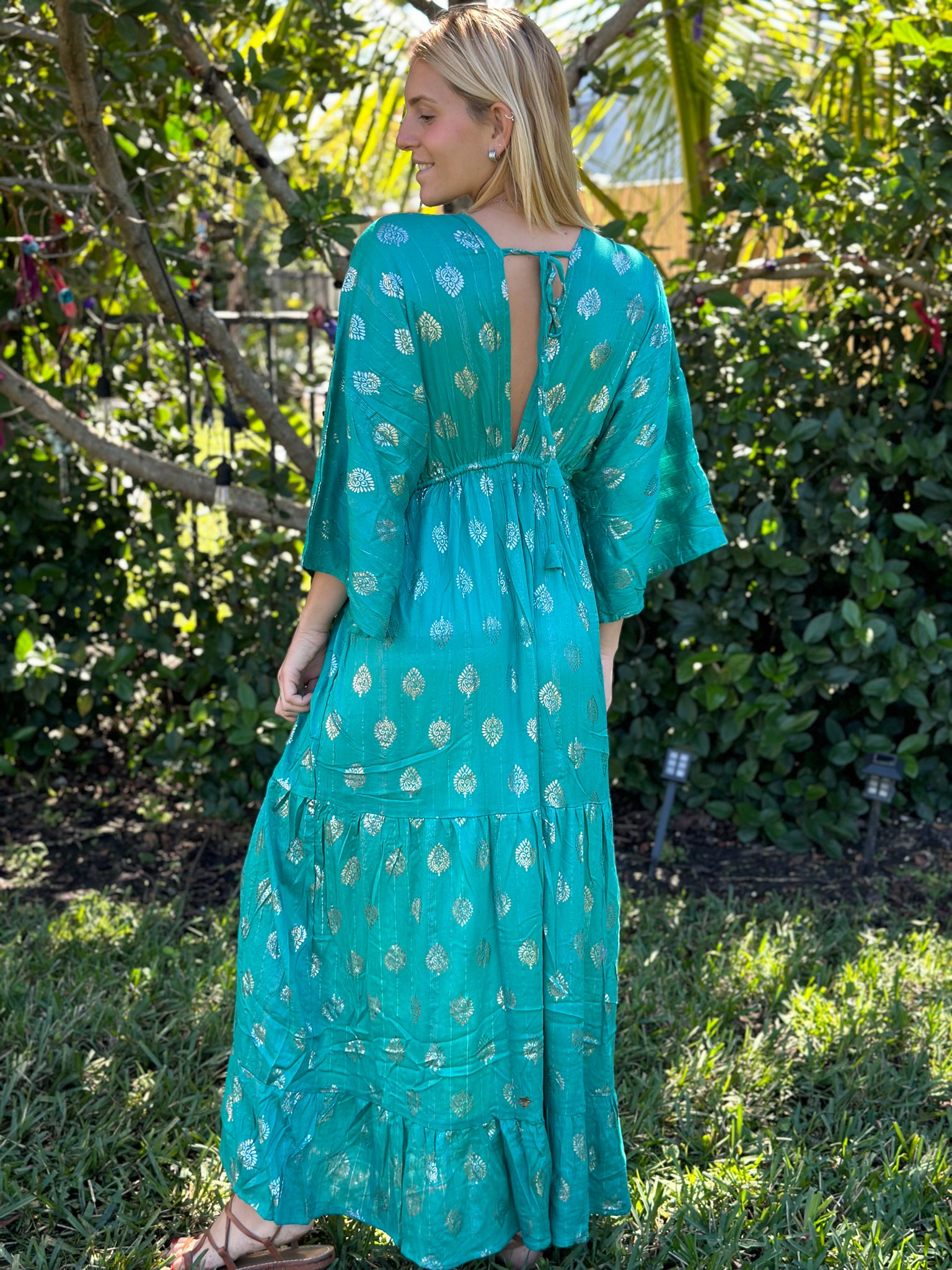 boho travel dress Womens Boho Dress Lantern 3/4 Sleeve Dresses Cute Tunics Casual Summer Travel Clothes Beach Vacation Outfits (Small,Blue,Small,Regular,Regular) at Amazon Women's Clothing store
