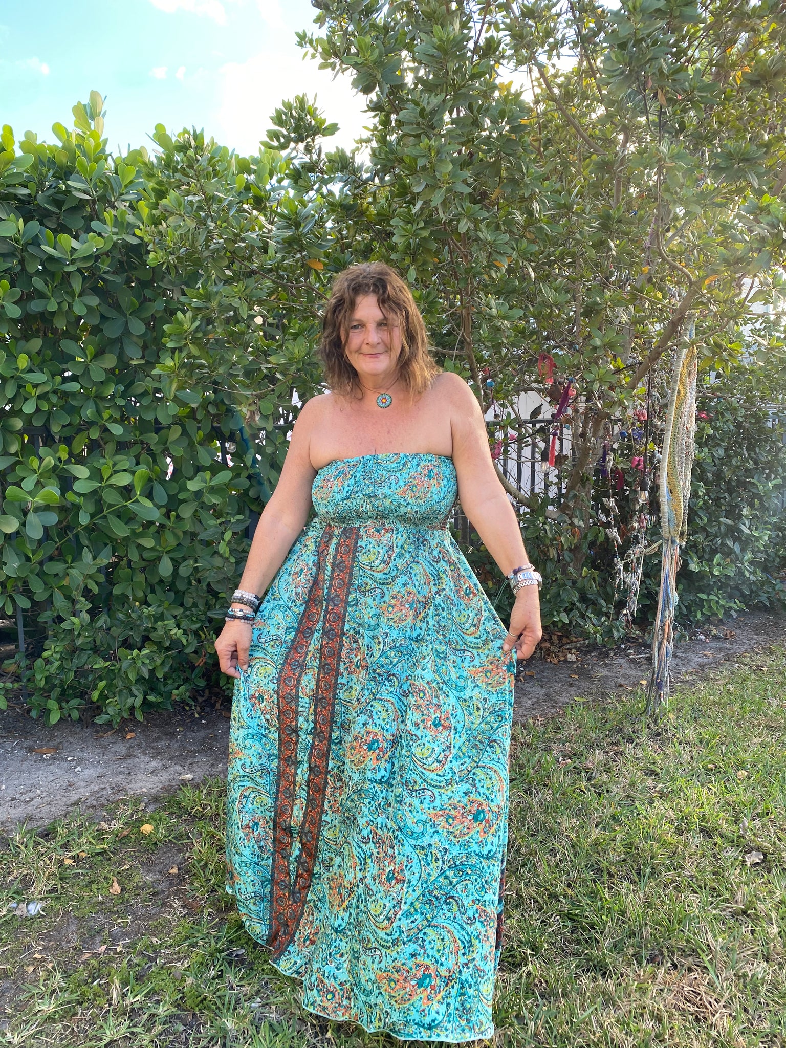 Strapless Hawaiian Dress K&K Bohemian Strapless Hawaiian Dress K&K Bohemian